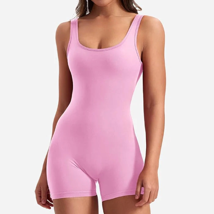 Pink - Women’s One-Piece Workout Jumpsuit