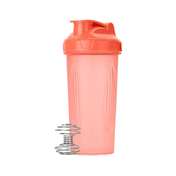 Orange - 28 oz Protein Shaker Bottle with Wire Whisk Ball