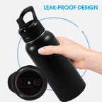 Black - 32oz Insulated Stainless Steel Water Bottle