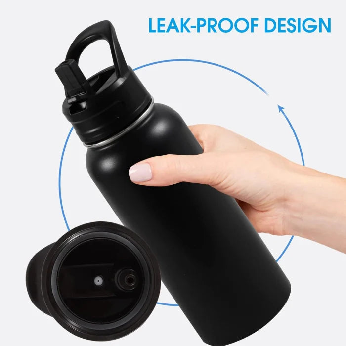 Black - 32oz Insulated Stainless Steel Water Bottle