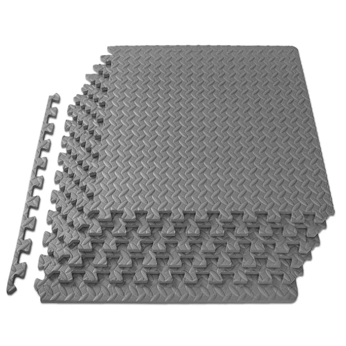 Grey Interlocking Foam Floor Tiles – 24 Sq Ft