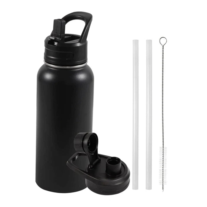 Black - 32oz Insulated Stainless Steel Water Bottle