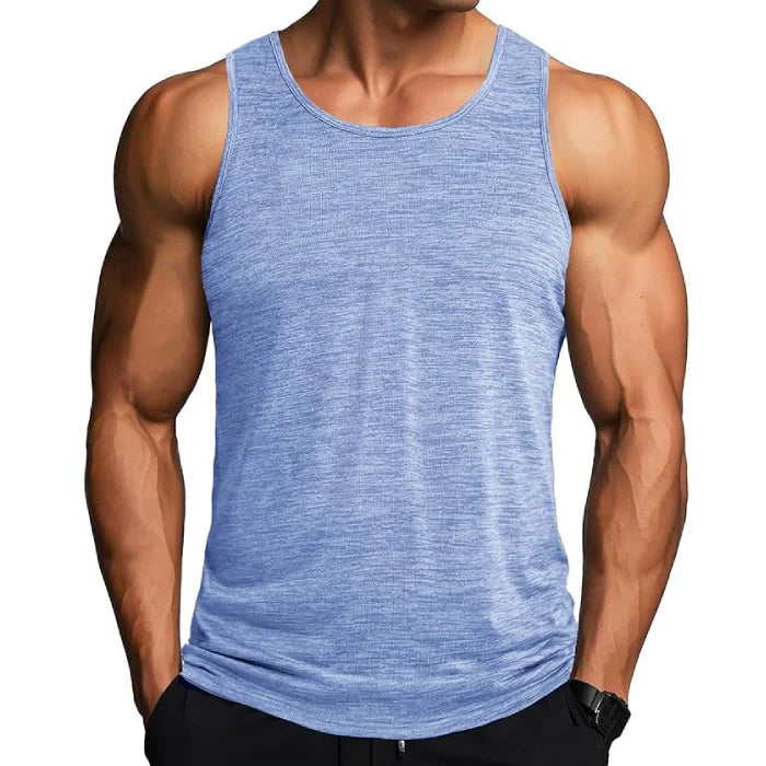 Light Blue - Men’s Sleeveless Muscle Tank Top