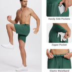 Green - Quick Dry Shorts with Pockets
