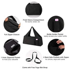 Large Yoga Mat Bag with Strap - Black