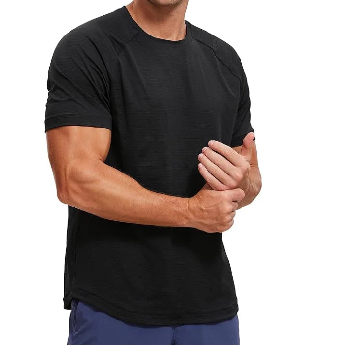 Black - Men’s Lightweight Athletic Yoga T-Shirt