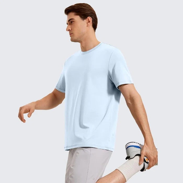 Light Blue - Men’s Cotton Short Sleeve T-Shirt