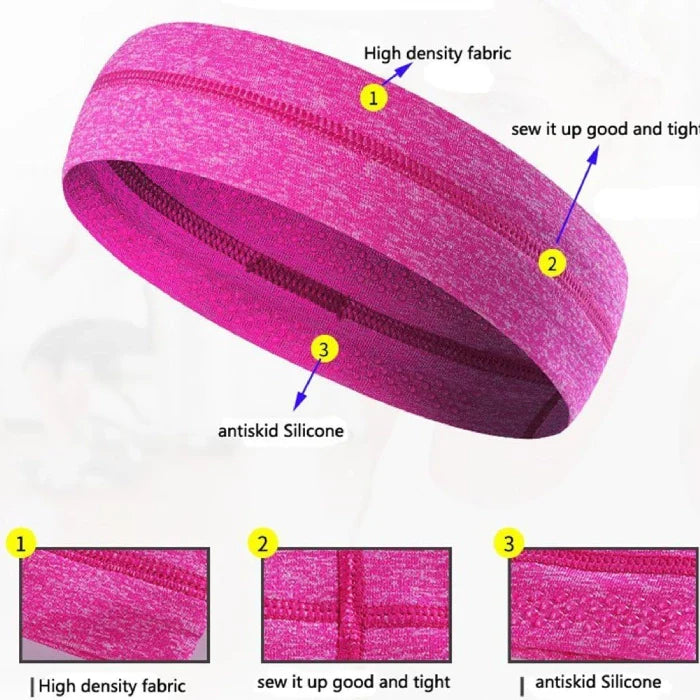 3PACK Lightweight Stretchy Sweat Headbands