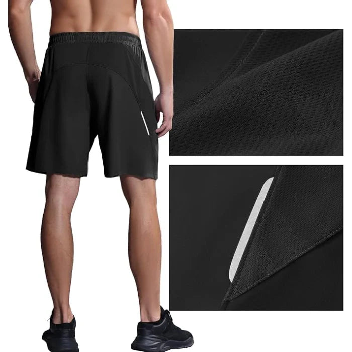 Black - Sports Quick Dry Running & Yoga Training Shorts