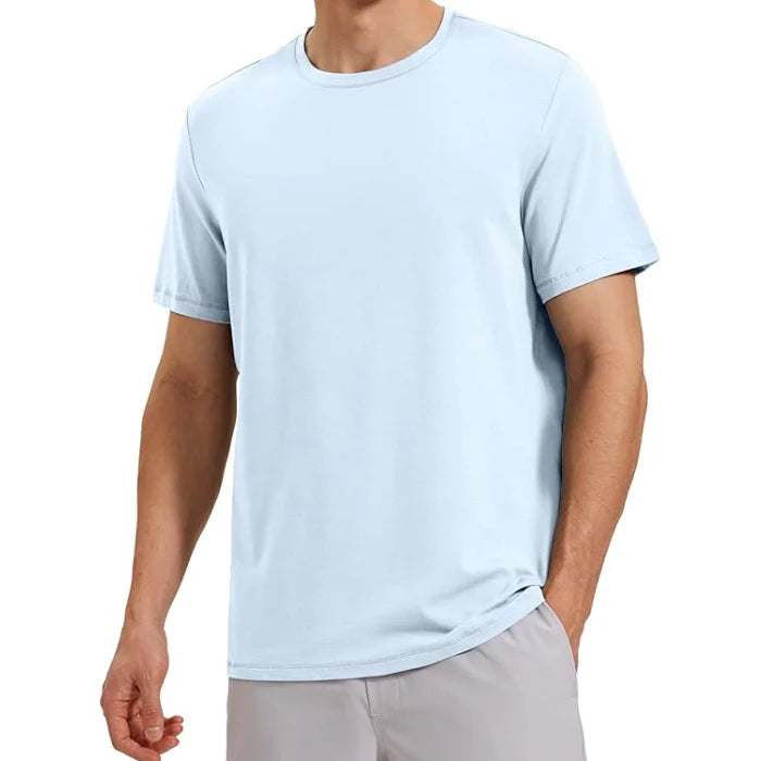 Light Blue - Men’s Cotton Short Sleeve T-Shirt