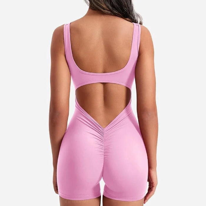 Pink - Women’s One-Piece Workout Jumpsuit