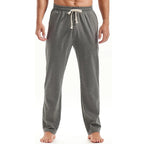 Dark Grey - Cotton Yoga Sweatpants with Pockets
