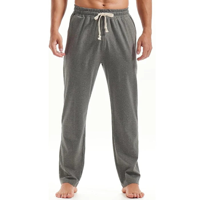 Dark Grey - Cotton Yoga Sweatpants with Pockets