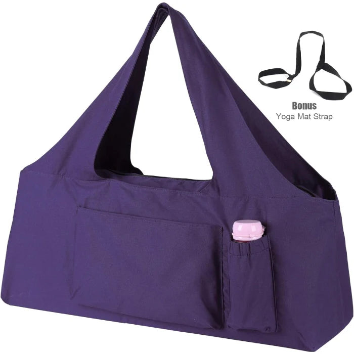 Large Yoga Mat Bag with Strap - Purple