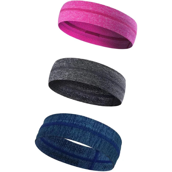 3PACK Lightweight Stretchy Sweat Headbands