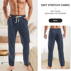 Navy - Cotton Yoga Sweatpants with Pockets