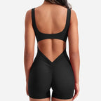 Black - Women’s One-Piece Workout Jumpsuit