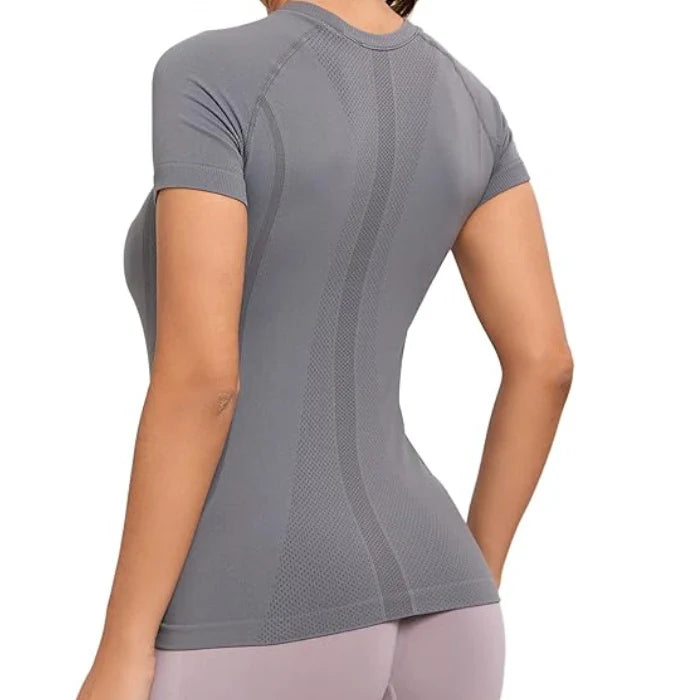 Grey - Workout Shirts for Wome