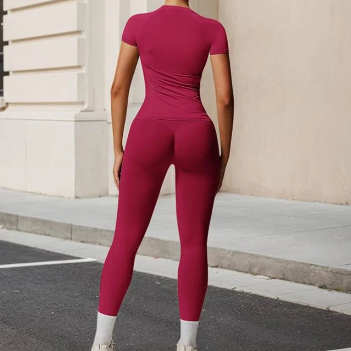 Red - 2-Piece Workout Set for Women