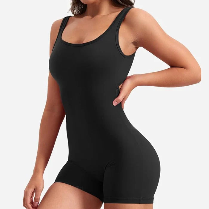 Black - Women’s One-Piece Workout Jumpsuit