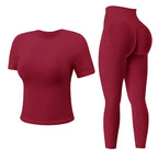 Red - 2-Piece Workout Set for Women