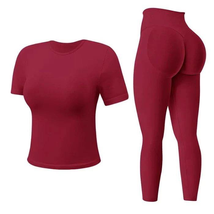 Red - 2-Piece Workout Set for Women