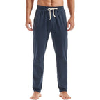 Navy - Cotton Yoga Sweatpants with Pockets