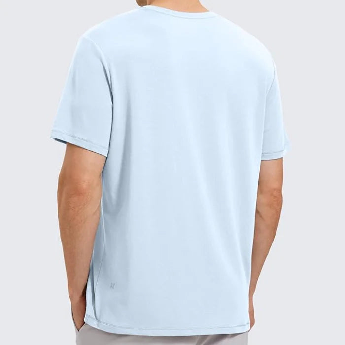 Light Blue - Men’s Cotton Short Sleeve T-Shirt